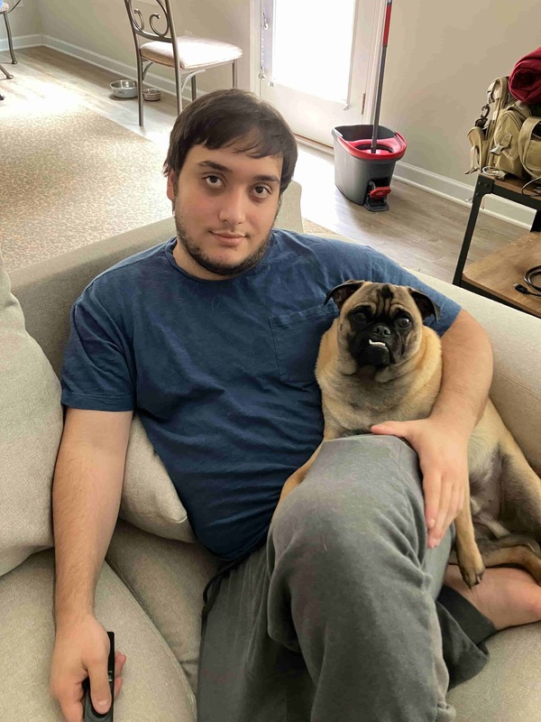 Picture of me and my pug.